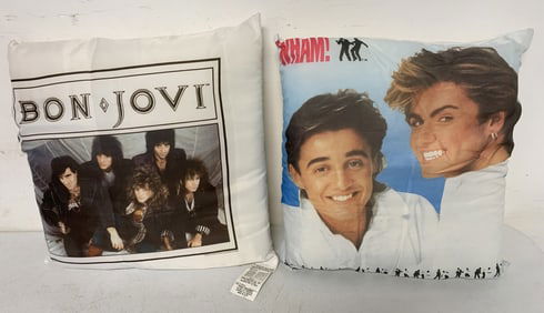 Bon Jovi and Wham pillows