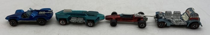 4 Hot Wheels Red Line cars