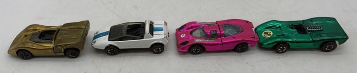 4 Hot Wheels Red Line cars