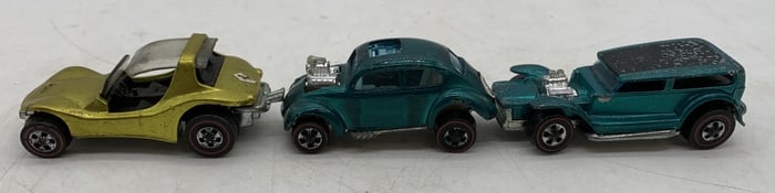 3 Hot Wheels Red Line cars