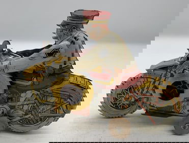 Marx tin wind-up Policeman on Motorcycle