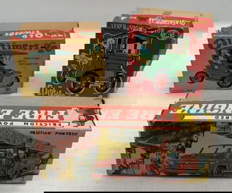 Japanese tin friction & lever action toys in boxes