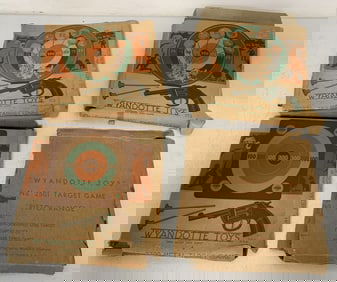 4 Wyandotte targets in boxes only 1 gun & 1 dart