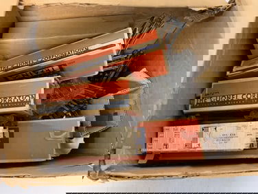 lot of Lionel train cars, track and transformer