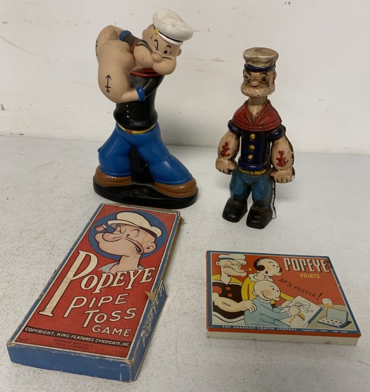 Popeye banks, pipe toss game and paints (1 of 6)