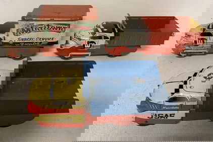 3 Wyandotte pressed steel Trucks