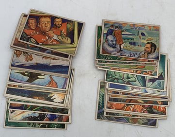 35 1951 Bowman Jets Rockets Spacemen cards