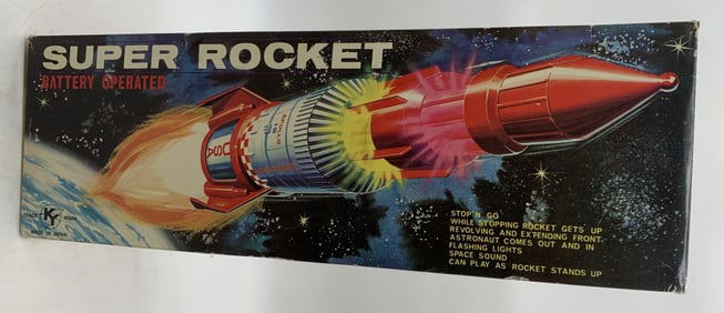 KY Japan battery op. Super Rocket w/box