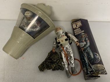 2 G. I. Joe Astronaut toys, one with box