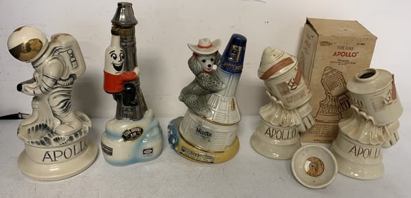 5 space theme decanters