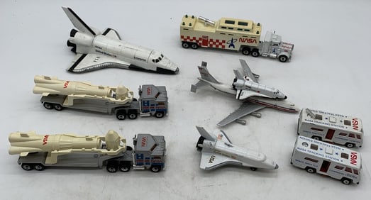 8 diecast space related vehicles; Matchbox etc.