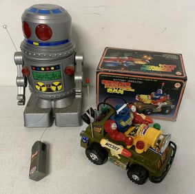 Cosmic Patrol Car in box & Sparky X2 rc toy