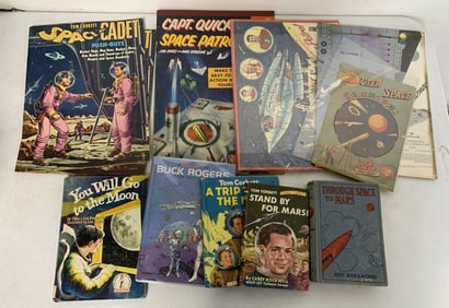 space theme books, puzzles, etc.
