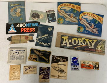 lot of space puzzles and ephemera