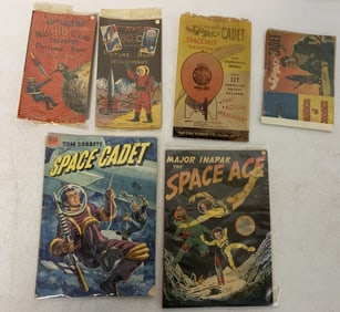 space themed comics; transfer books and toy