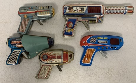 5 tin sparking space guns