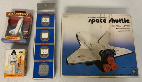 4 space shuttle items in boxes