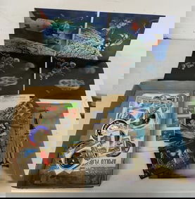 Space patches, stickers, decals, post cards and