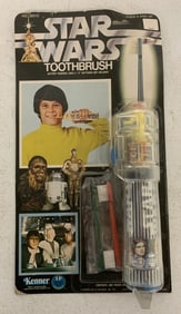 Kenner Star Wars electronic toothbrush on card