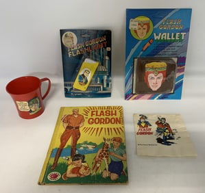 5 Flash Gordon Wallet,Book,Cup,Flashlight