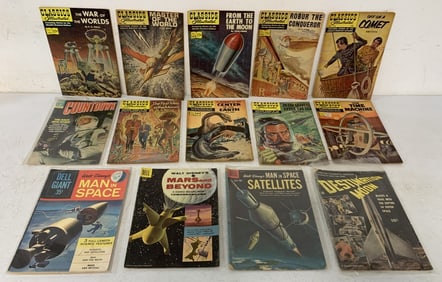 10 Classics Illus,5 Dell Space Comics
