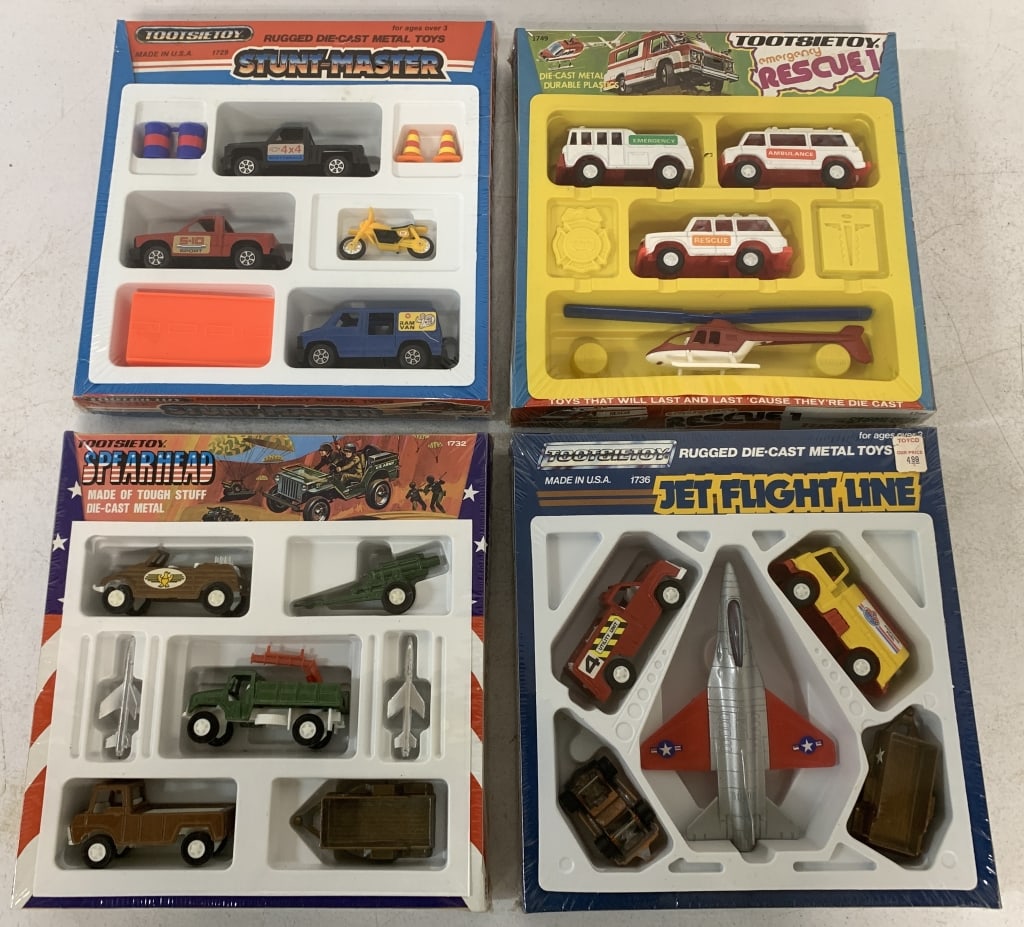 4 Tootsietoy Sets-Spearhead, Rescue 1, others (1 of 4)