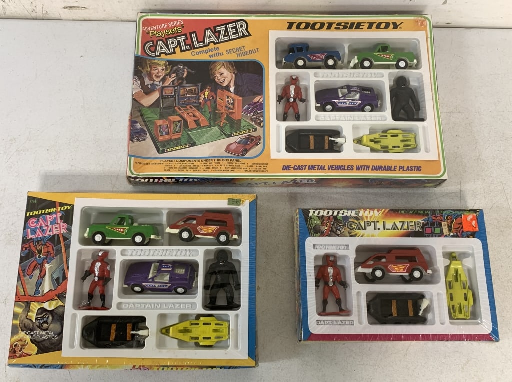 3 Tootsietoy Capt. Lazer Sets (1 of 4)