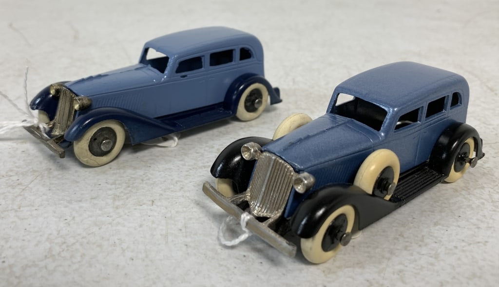 2 Tootsietoy Restored Sedans: light tire wear