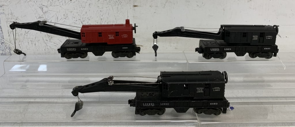 3 Lionel Operating Work Cranes-2 w/ boxes (1 of 6)