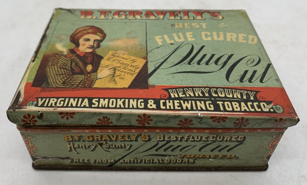 B F Gravely's Plug Cut Tobacco Tin (1 of 6)