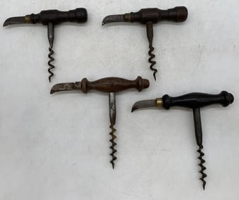(4) Corkscrew/File/Brush- S.H. CO. No.1 others