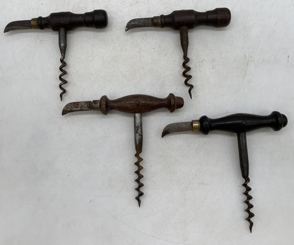 (4) Corkscrew/File/Brush- S.H. CO. No.1 others