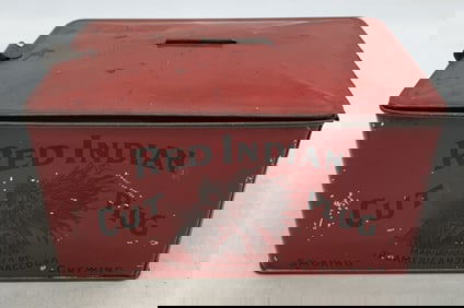 Red Indian Cut Plug Tobacco Tin