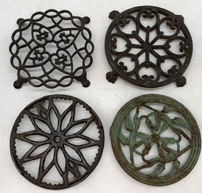 4 Cast Iron Trivets