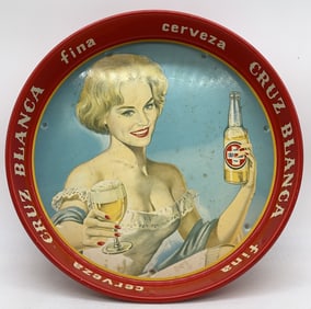 Cruz Blanca Fine Cerveza Beer Tray