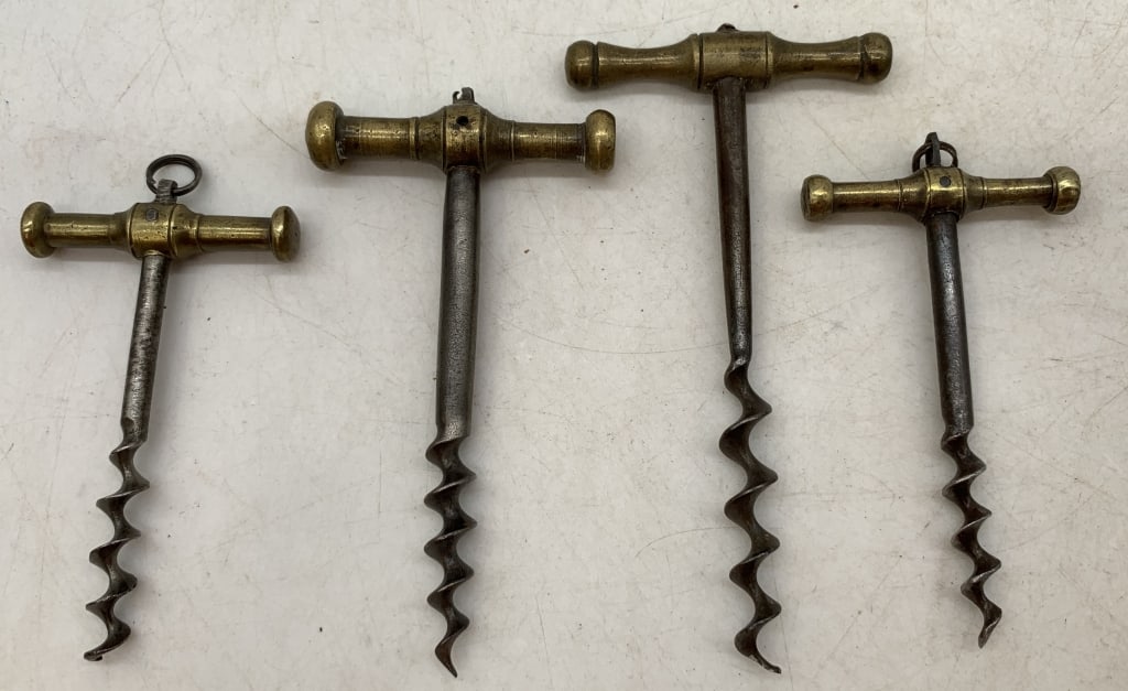 (4) Small Corkscrews: no names or markings, some wear and age