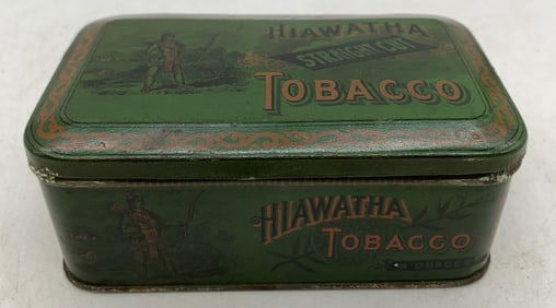 Hiawatha Straight Cut Tobacco Tin