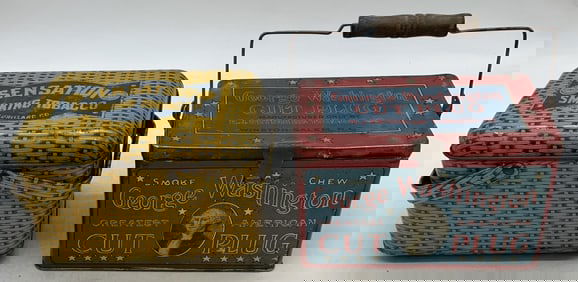 2 Tobacco Tins-George Wasington/Sensation