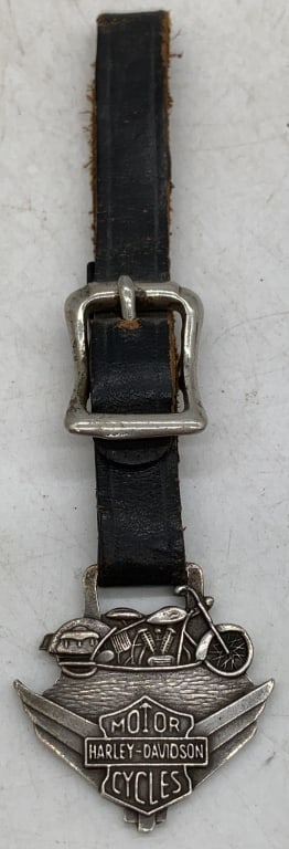 Harley Davidson Watch Fob: leather has some cracking, fob itself has a little wear