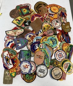 130+ mostly Boy Scout patches