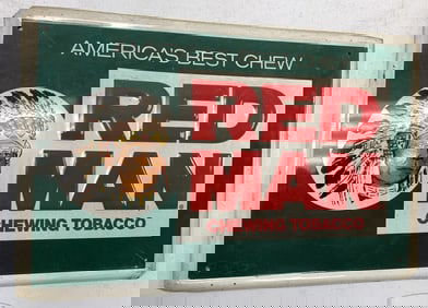 Red Man Chewing Tobacco metal sign