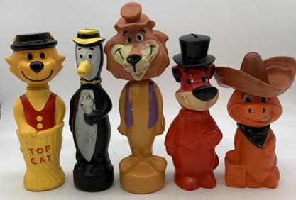 5 bubble bath character bottles, 2 are Soaky