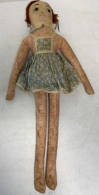 Vintage Cloth Doll w/ Ceramic Extremeties