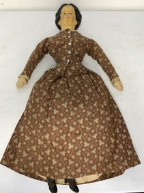 Vintage Cloth Doll w/ Composite Heads & Feet
