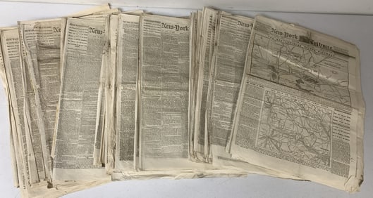 90+ issues of 1862 New York Tribune