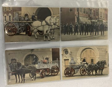 11 York City Fire Department postcards