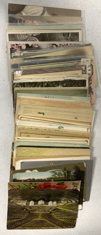 85+ assorted postcards: show wear with soft corners etc.