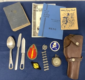 military books, utensils, lighter, medal, etc.