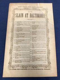 Slain At Baltimore broadside