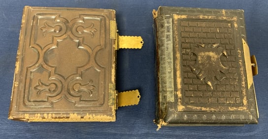 2 photo albums with cdvs and tintypes, 80+ total